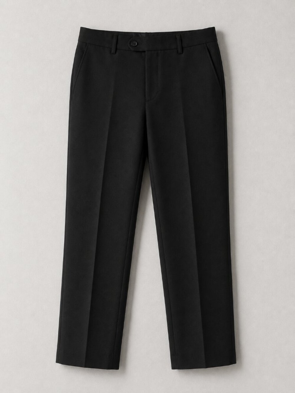 Pronto Uomo 100% Wool Dress Pants Mens 32 Black Quiet Luxury Tailored Trousers
